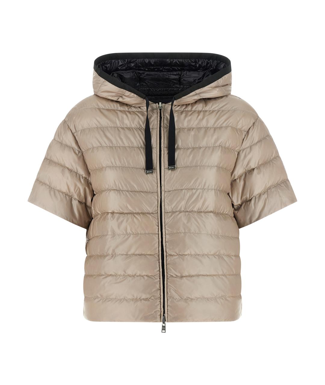 HERNO Черный полиамидовый пуховик, фото 2