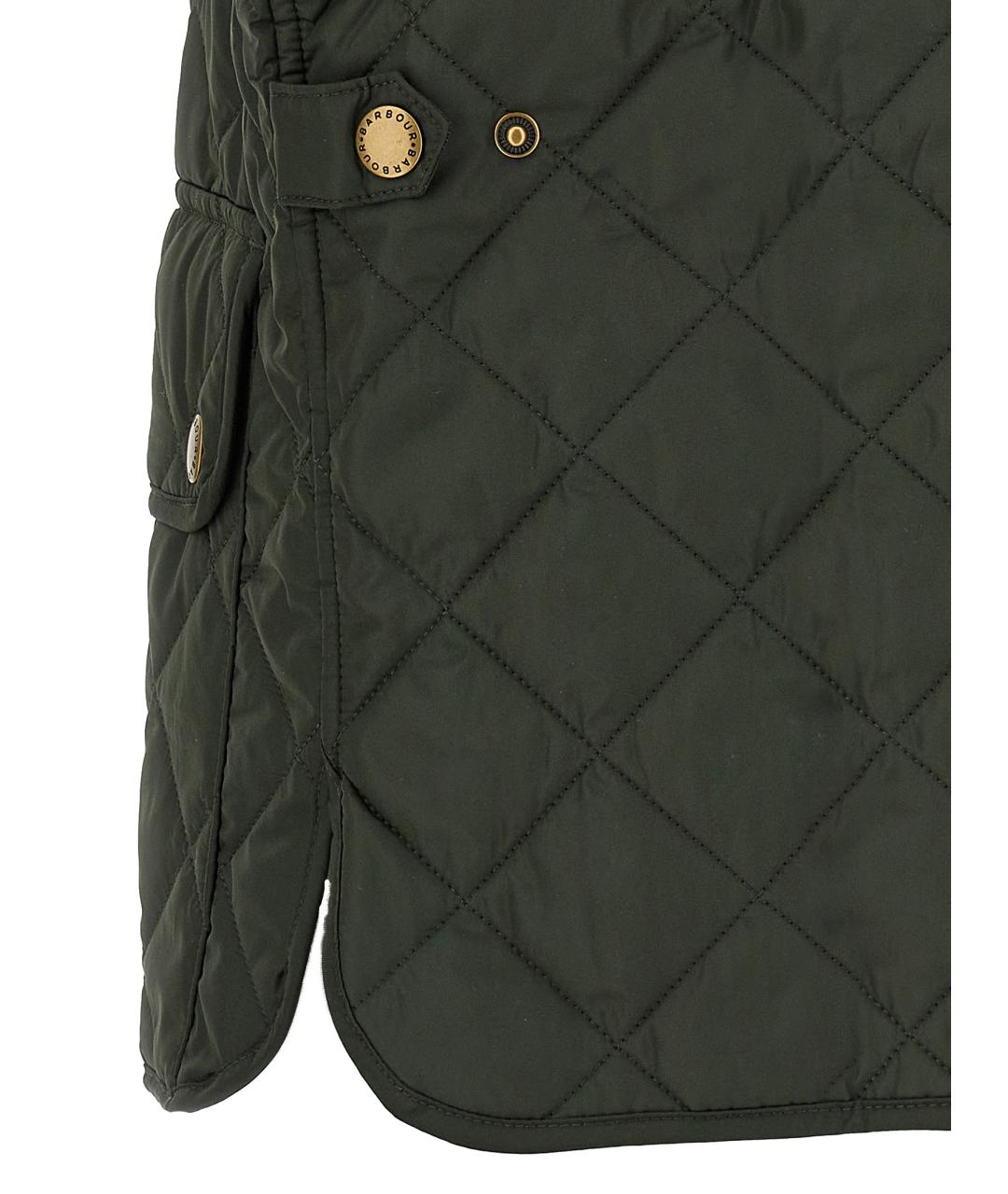 BARBOUR Зеленый полиэстеровый жилет, фото 4