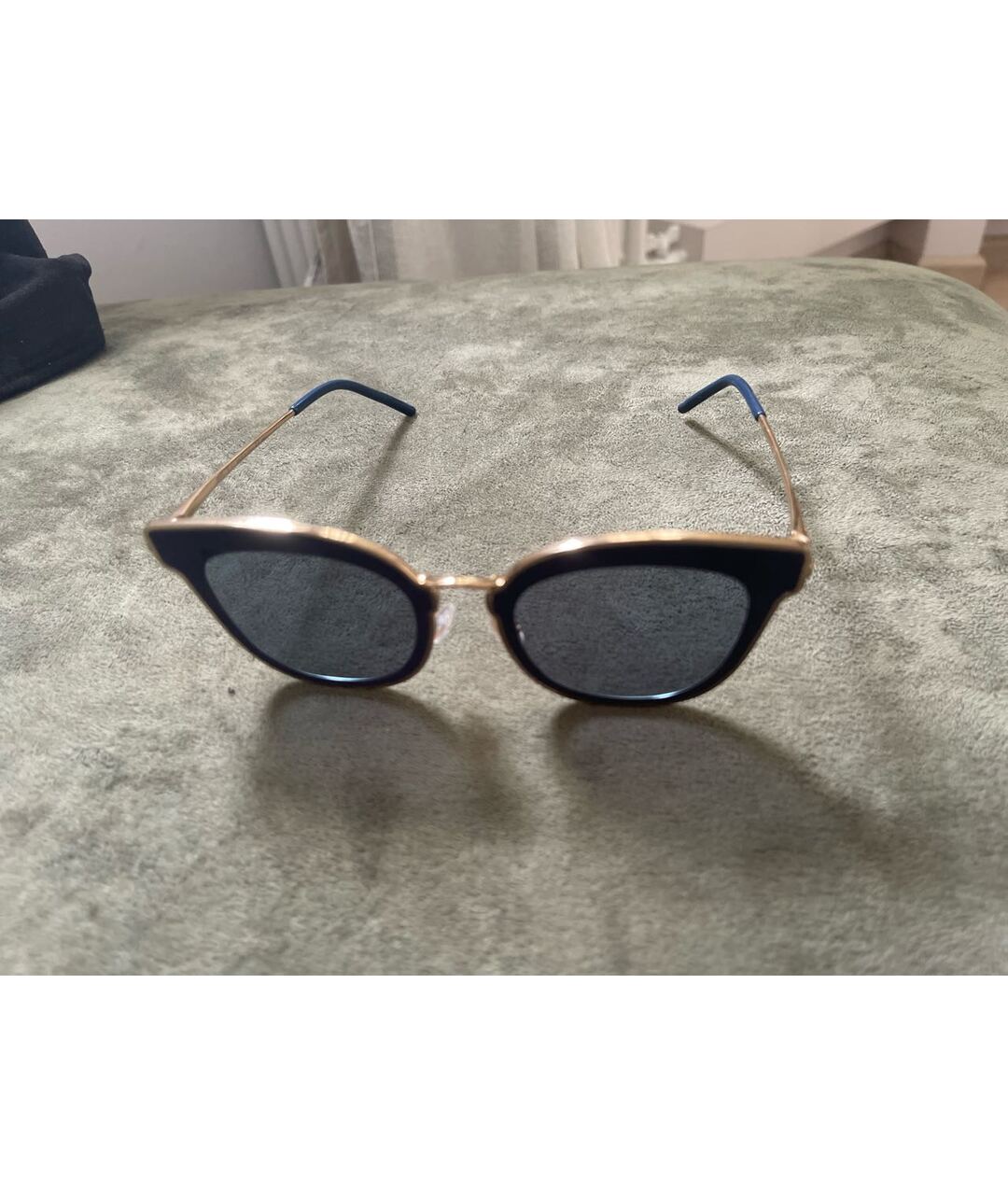 JIMMY CHOO Синие металлические солнцезащитные очки, фото 5
