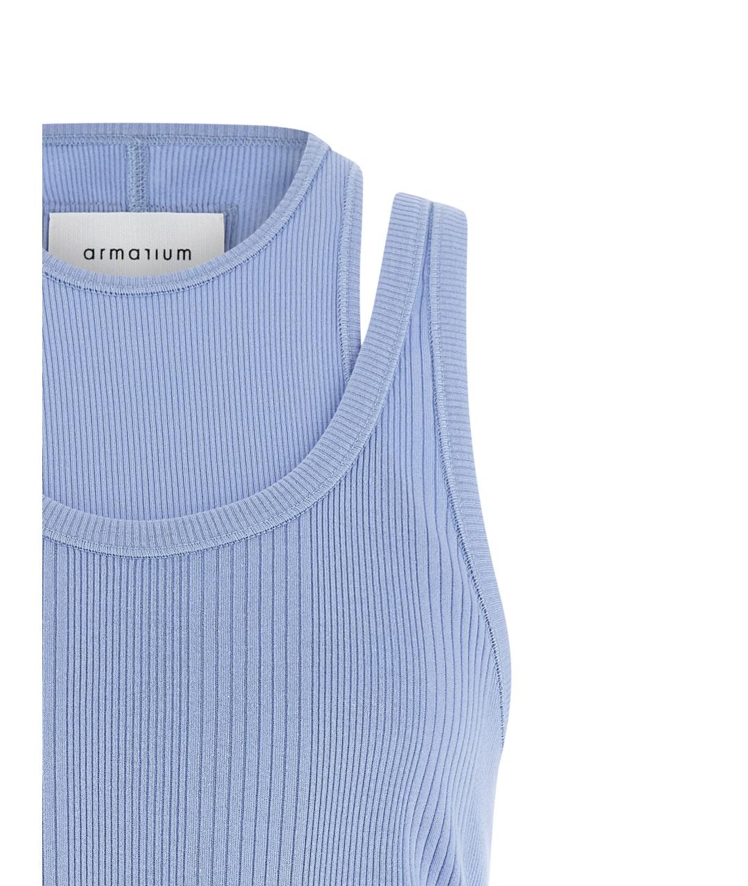 ARMARIUM Голубая хлопковая майка, фото 4