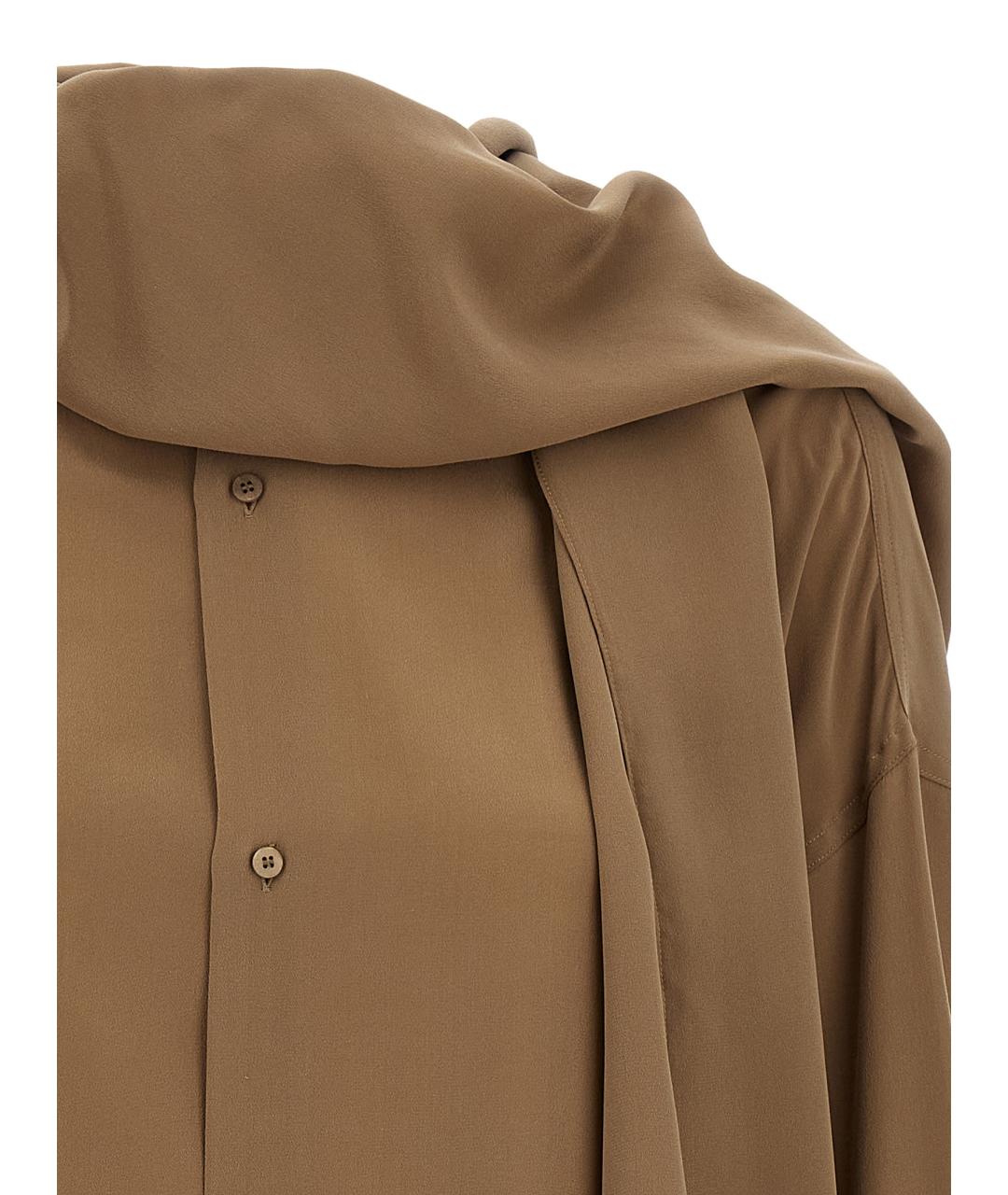 DARKPARK Коричневая шелковая блузы, фото 4