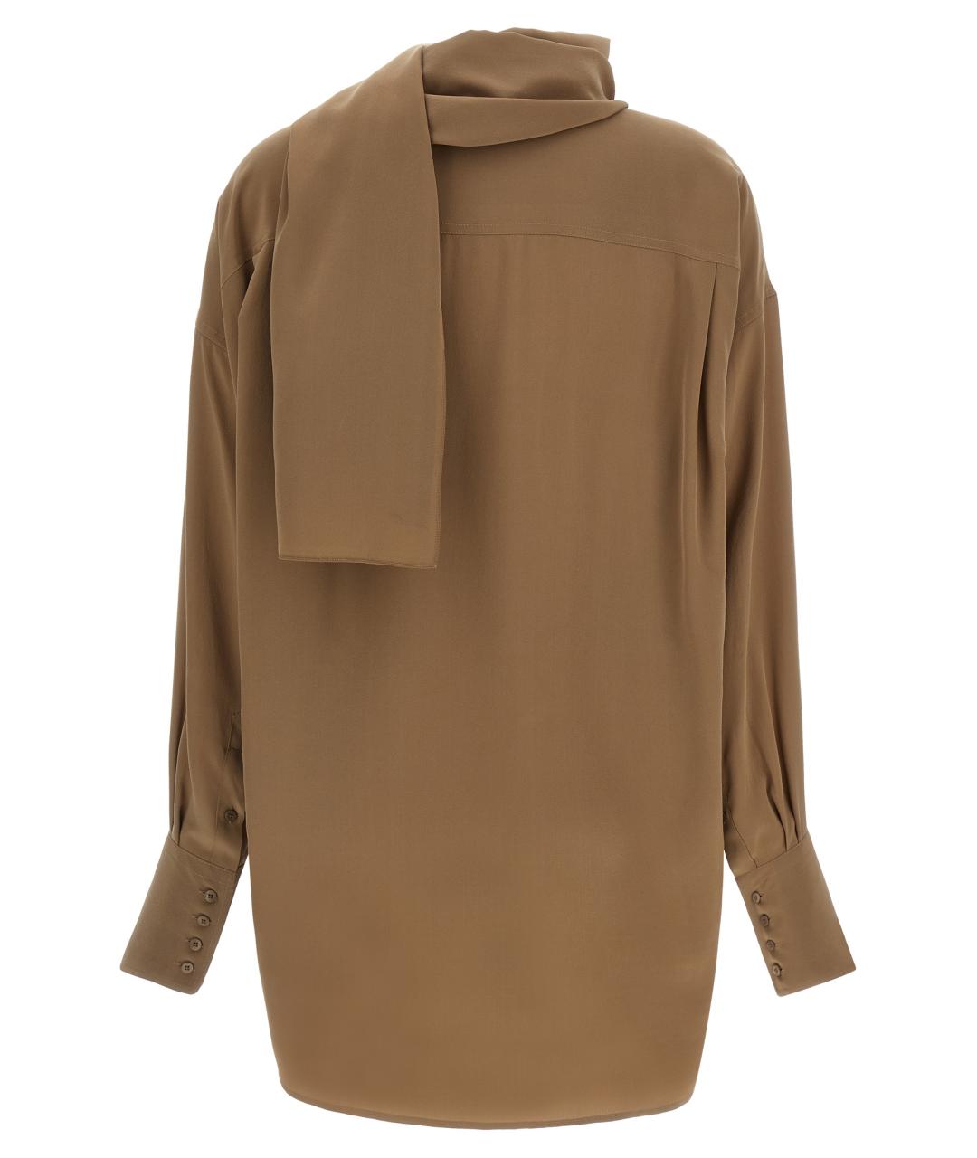 DARKPARK Коричневая шелковая блузы, фото 3