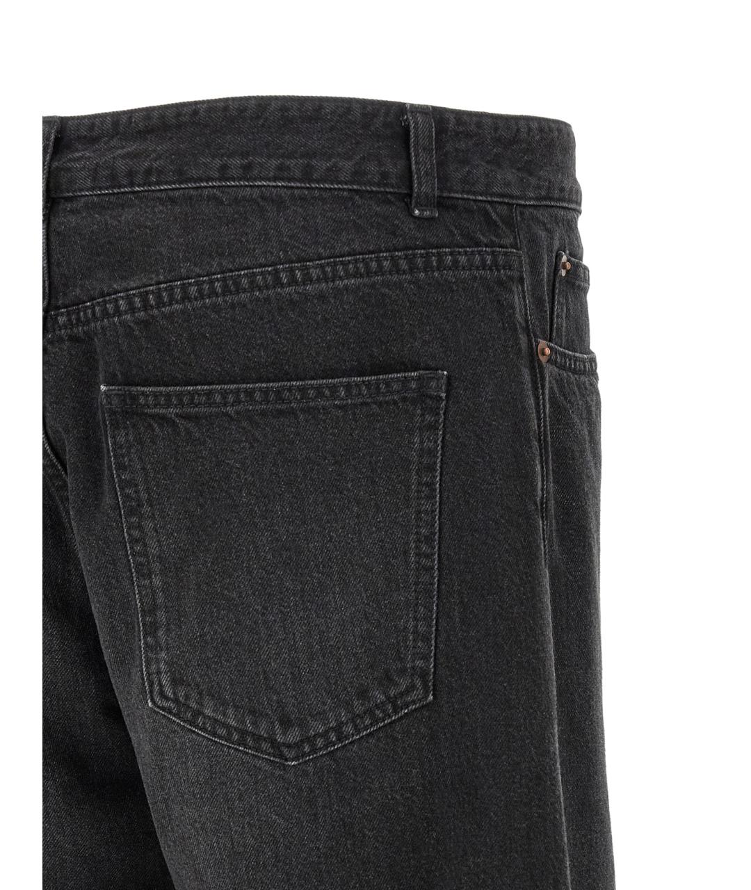 THE ROW Черные хлопковые прямые джинсы, фото 4