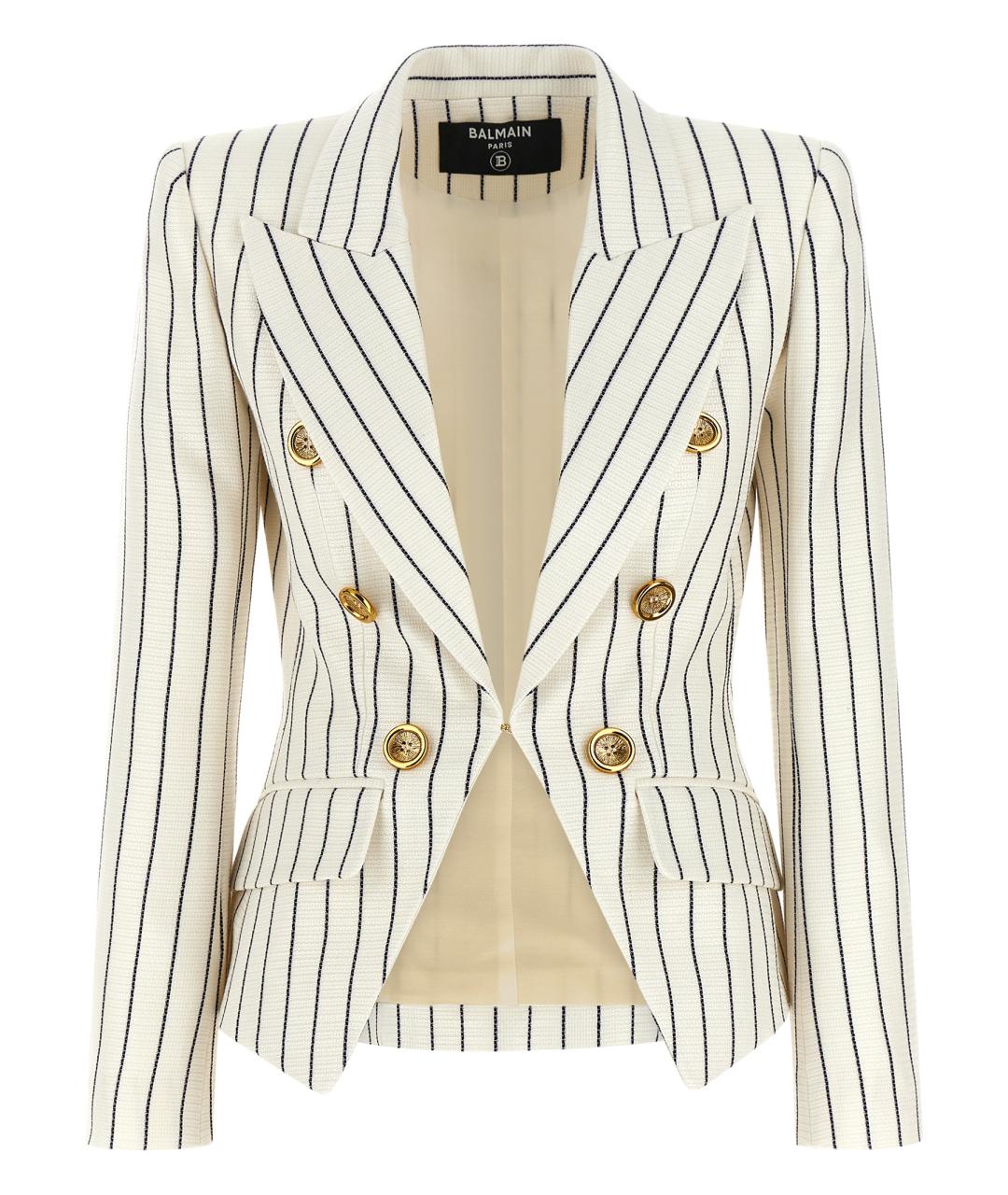 BALMAIN Белый вискозный жакет/пиджак, фото 1