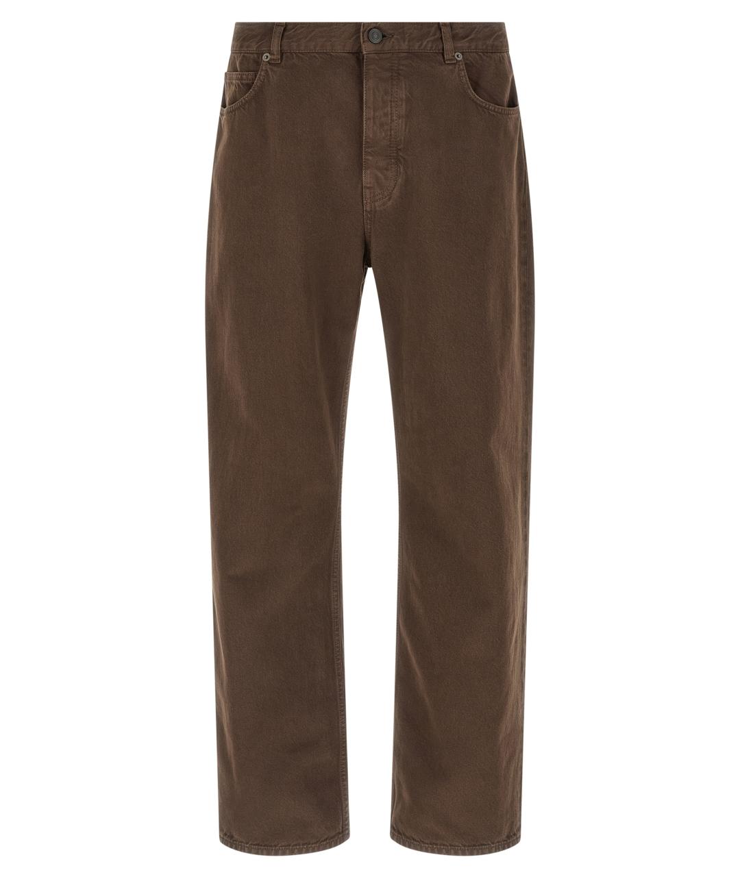 THE ROW Коричневые хлопковые прямые джинсы, фото 1