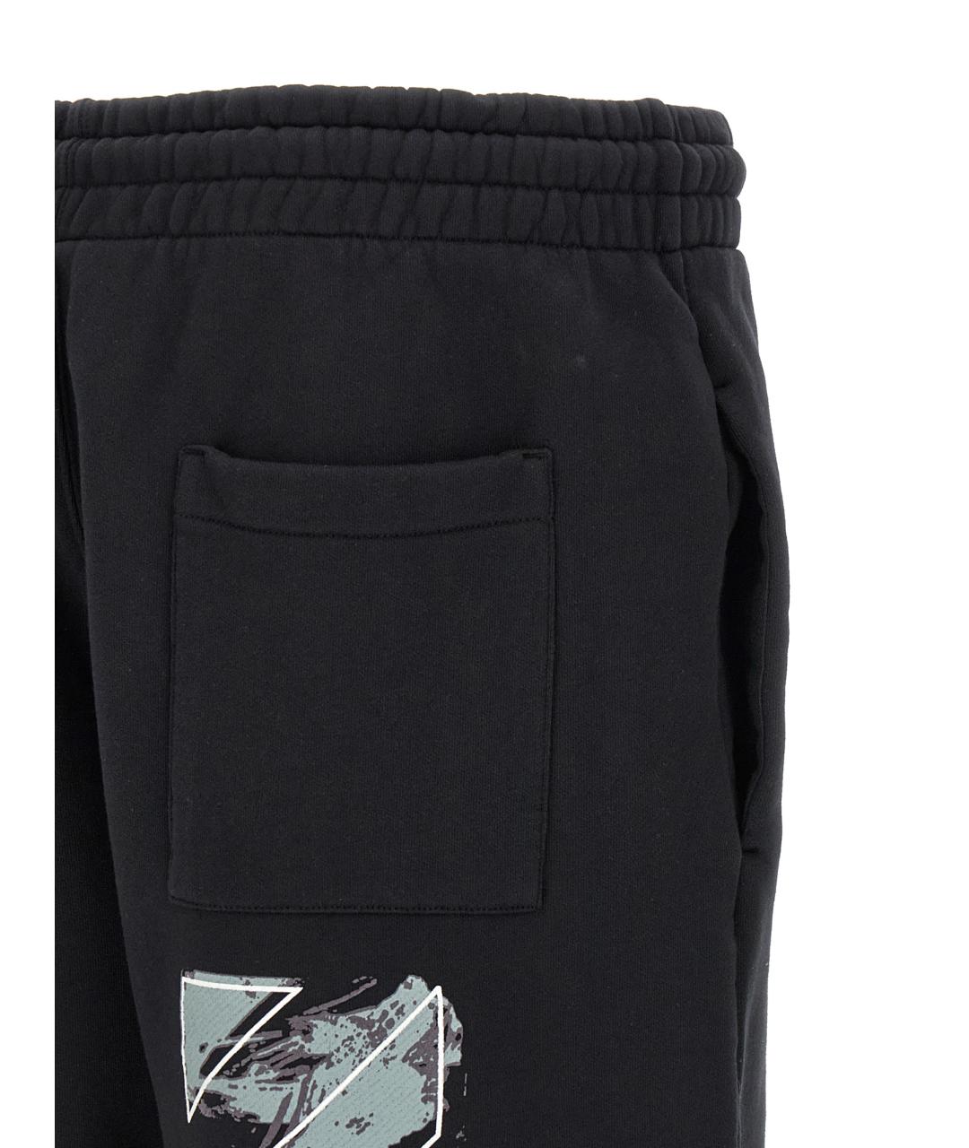 OFF-WHITE Черные хлопковые шорты, фото 4