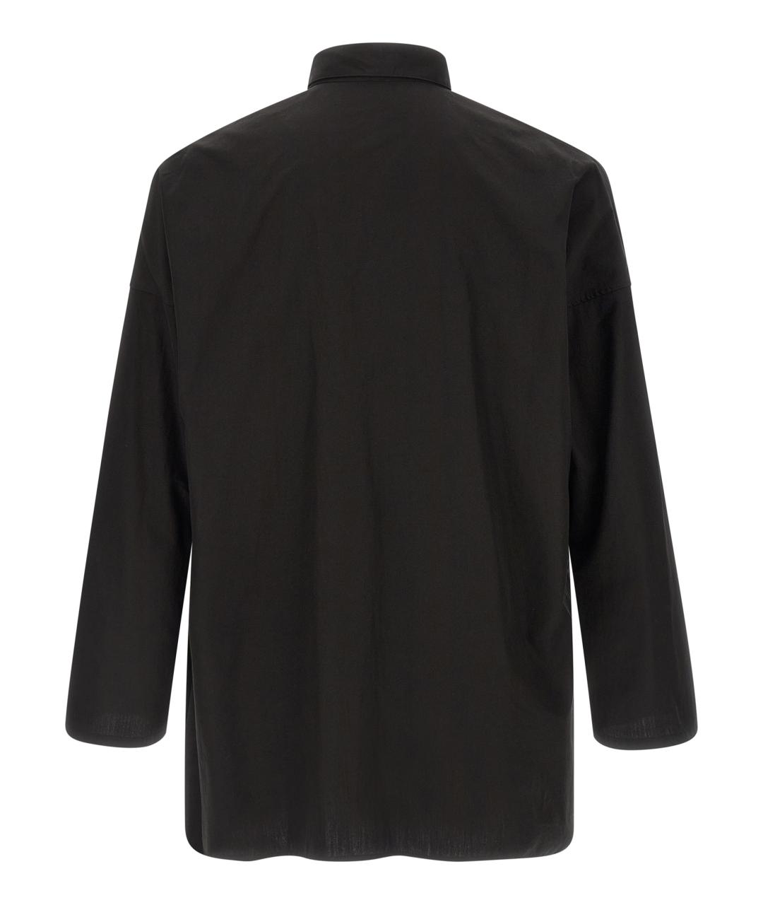 YOHJI YAMAMOTO Черная хлопковая кэжуал рубашка, фото 3