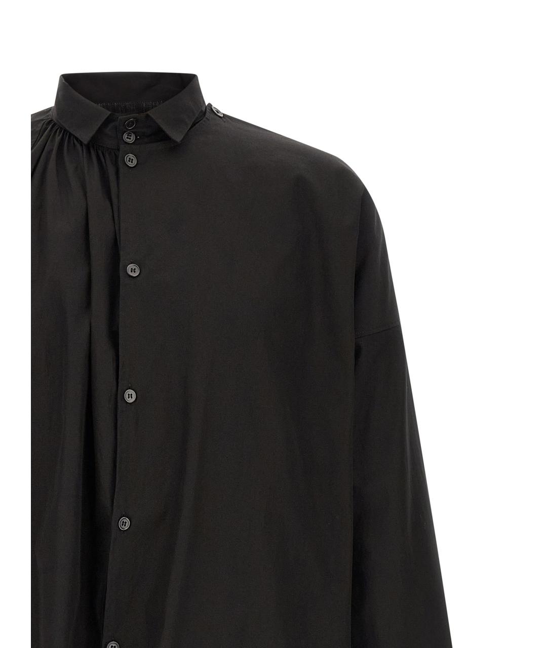 YOHJI YAMAMOTO Черная хлопковая кэжуал рубашка, фото 4