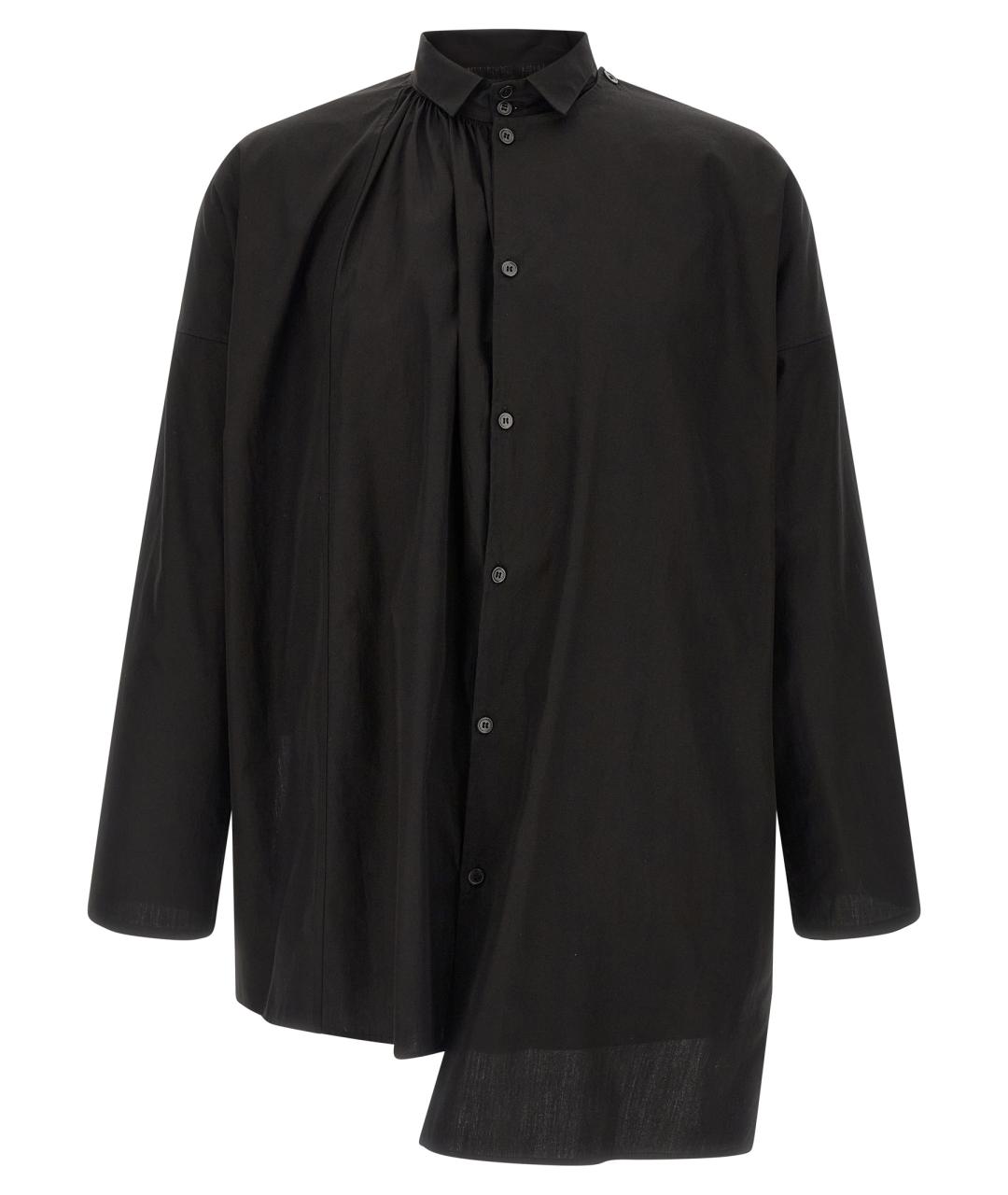 YOHJI YAMAMOTO Черная хлопковая кэжуал рубашка, фото 1