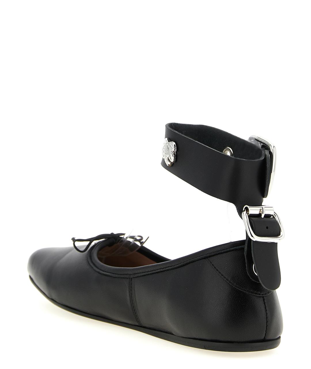 VIVIENNE WESTWOOD Черные кожаные балетки, фото 4