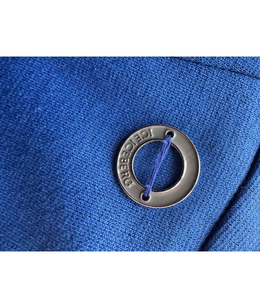 ICEBERG Синяя вискозная юбка миди, фото 4