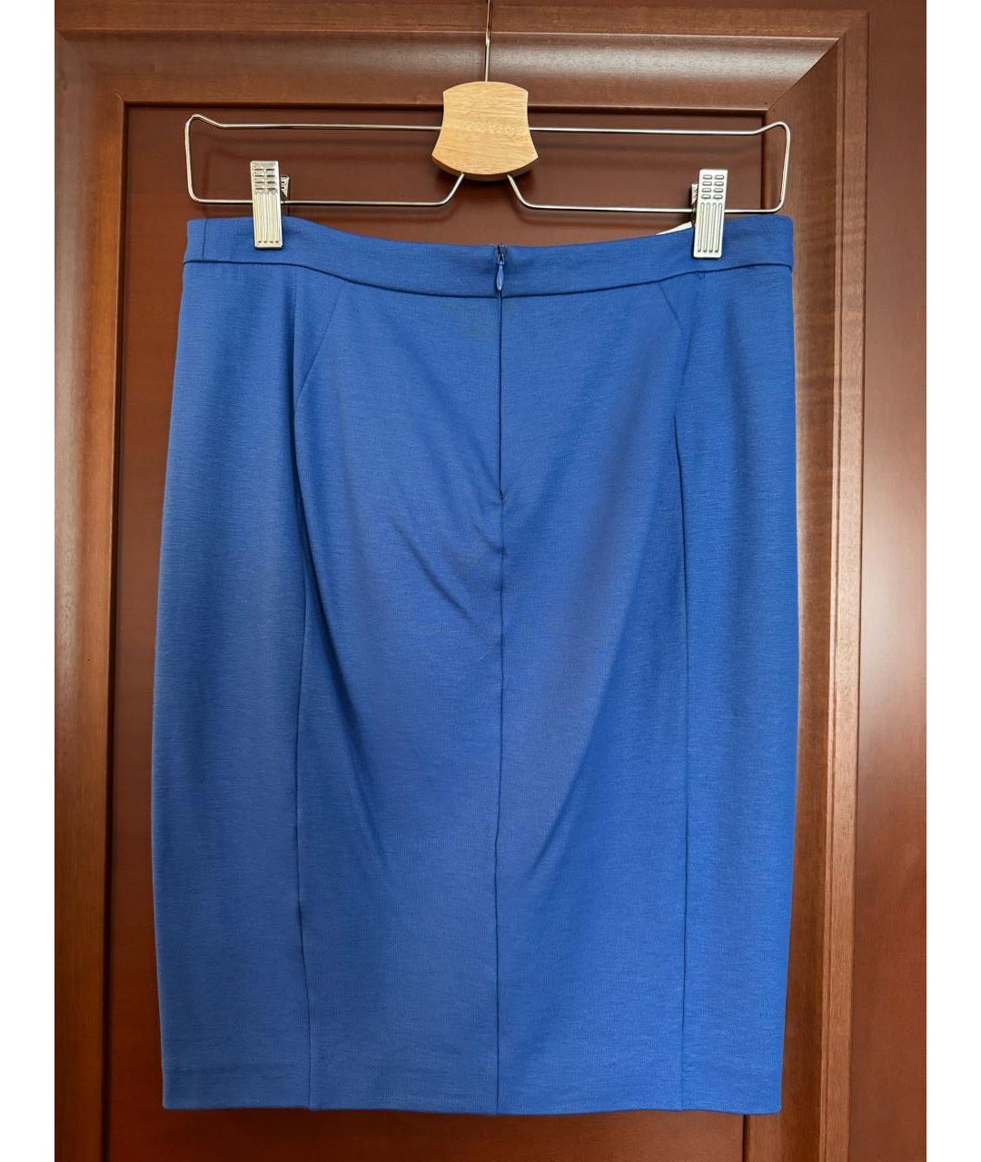 ICEBERG Синяя вискозная юбка миди, фото 2
