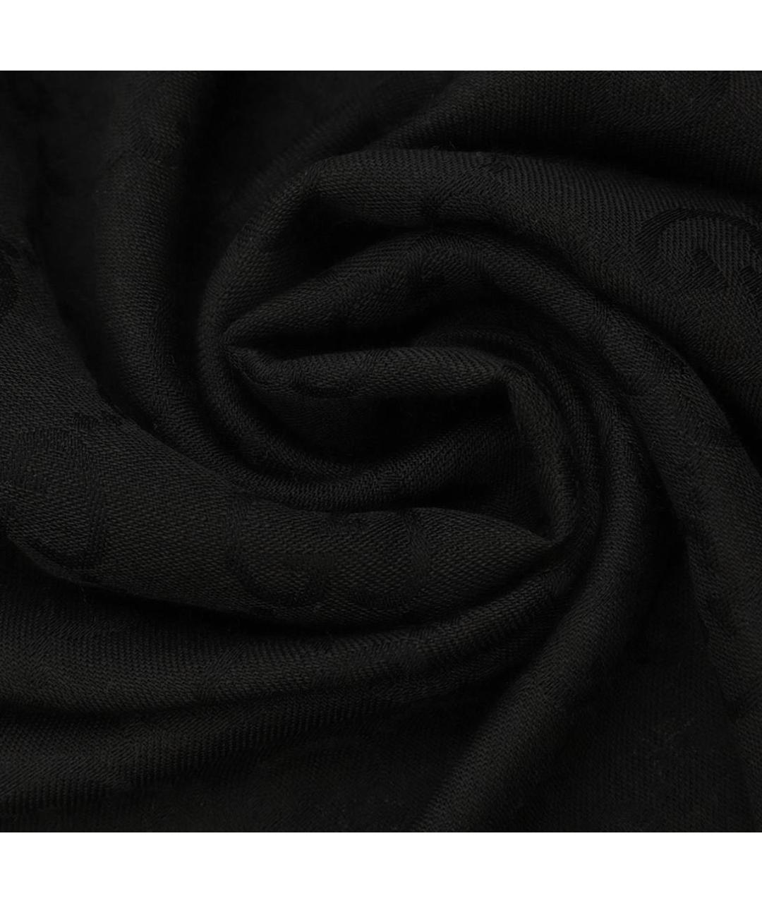 GUCCI Черный шерстяной шарф, фото 2