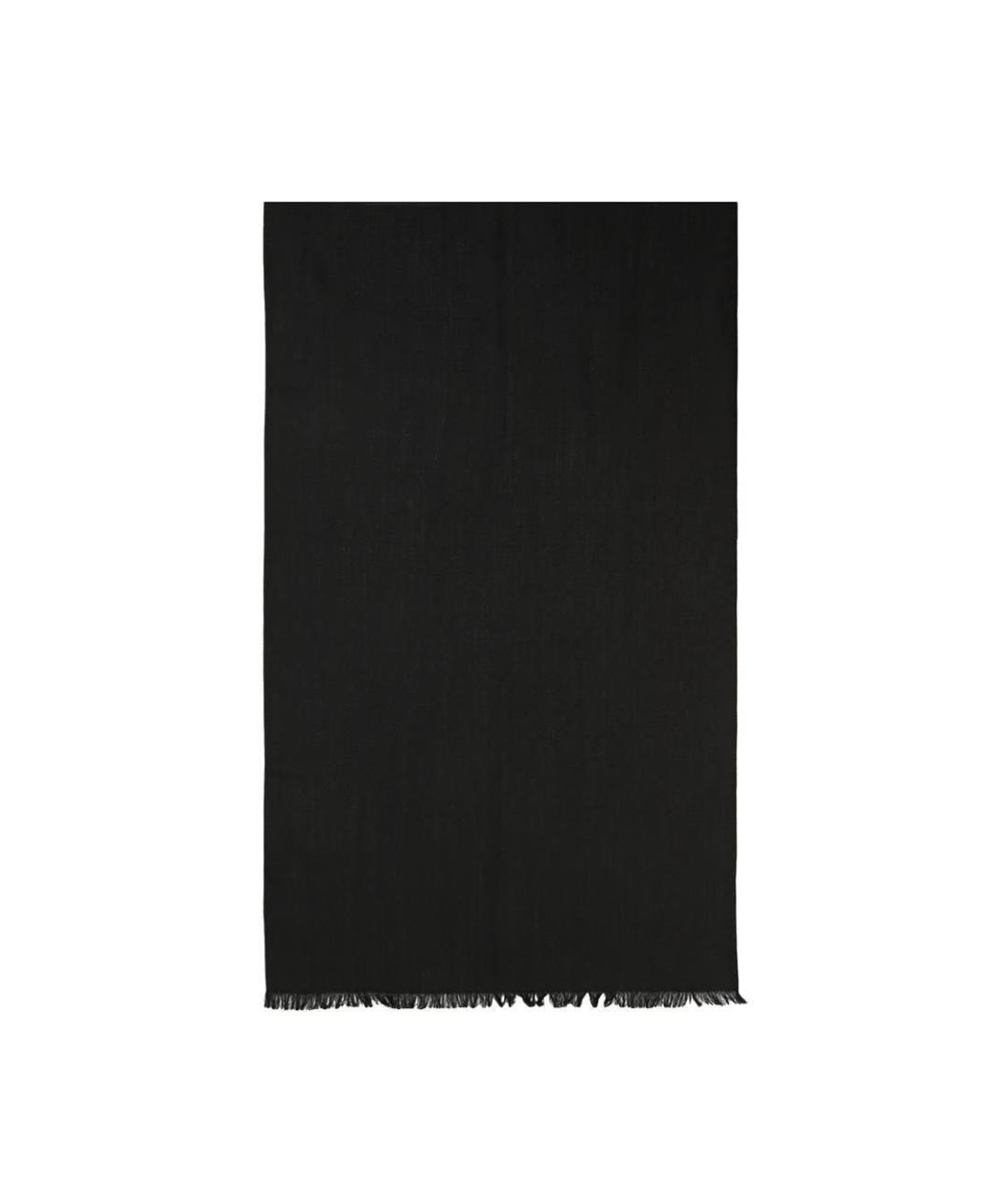 GUCCI Черный шерстяной шарф, фото 3