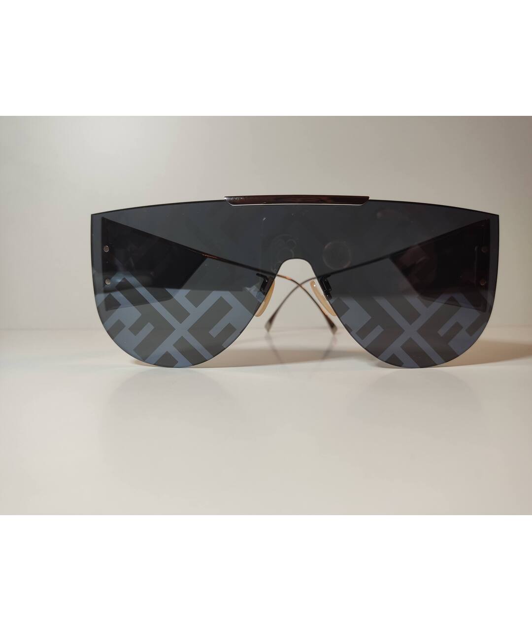 FENDI Черные металлические солнцезащитные очки, фото 7