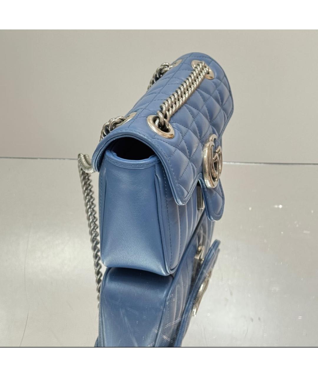 GUCCI Голубая кожаная сумка через плечо, фото 2