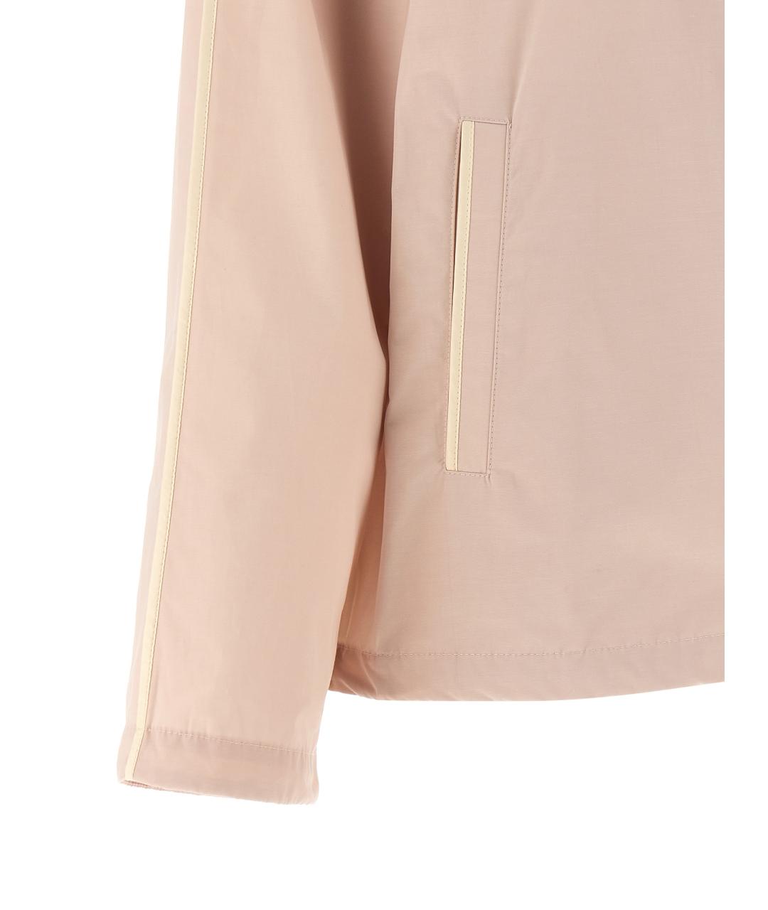 MONCLER Розовая полиэстеровая куртка, фото 5