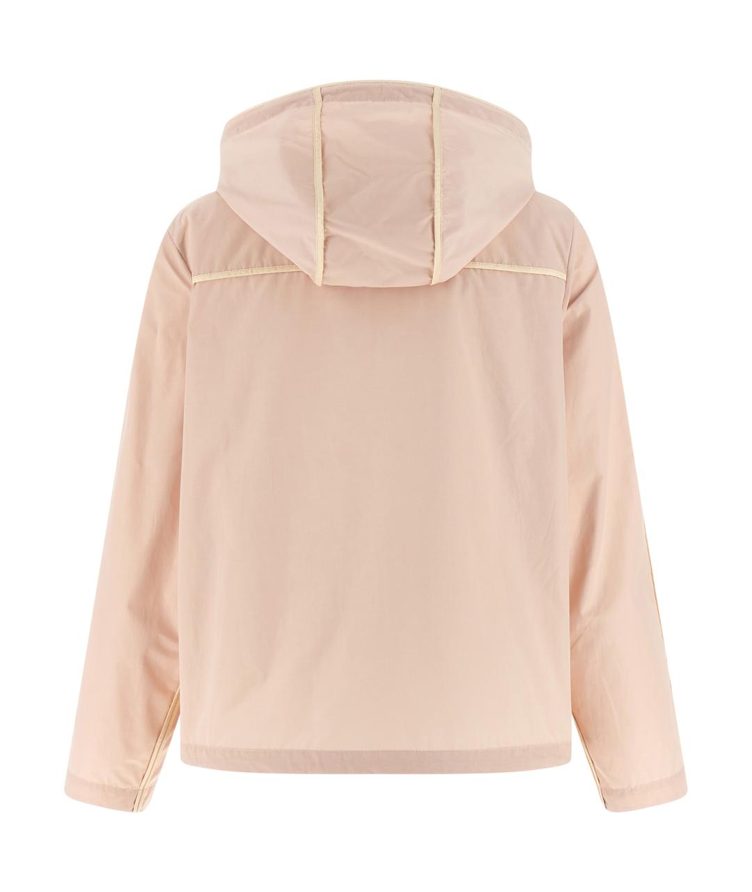 MONCLER Розовая полиэстеровая куртка, фото 2