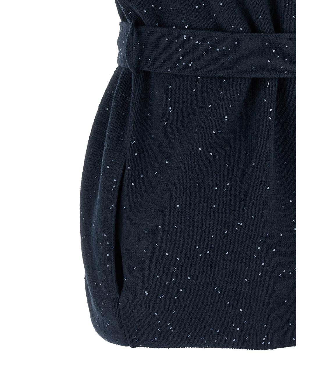 BRUNELLO CUCINELLI Синий хлопковый кардиган, фото 4