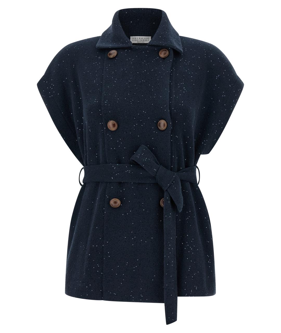 BRUNELLO CUCINELLI Синий хлопковый кардиган, фото 1