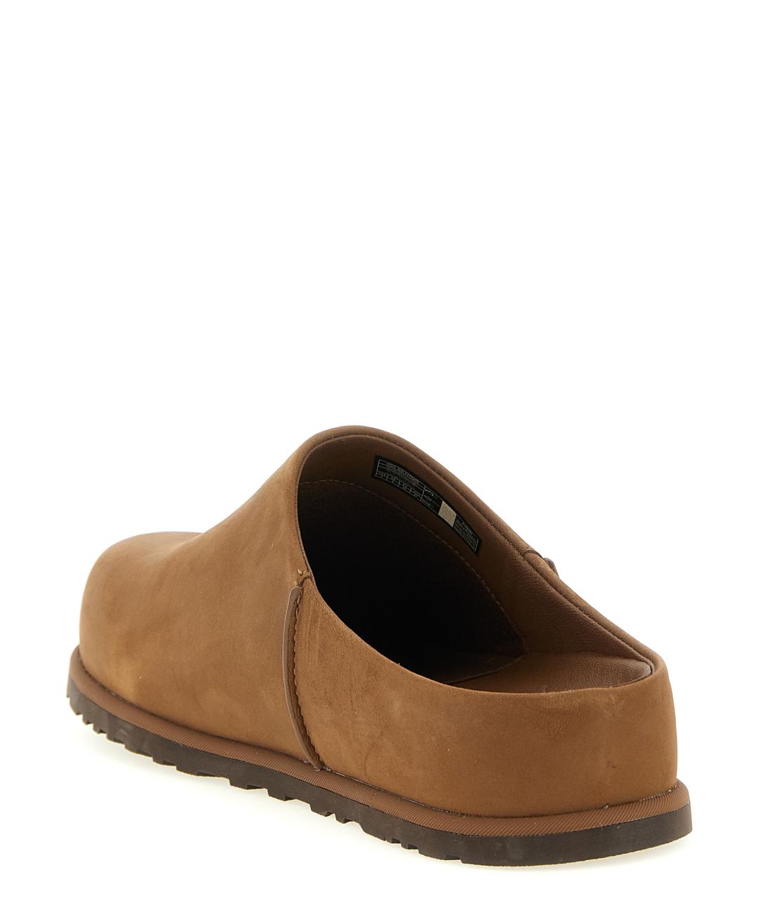 UGG AUSTRALIA Коричневые кожаные шлепанцы, фото 3