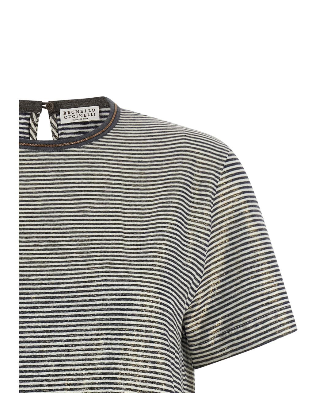 BRUNELLO CUCINELLI Мульти льняная футболка, фото 3
