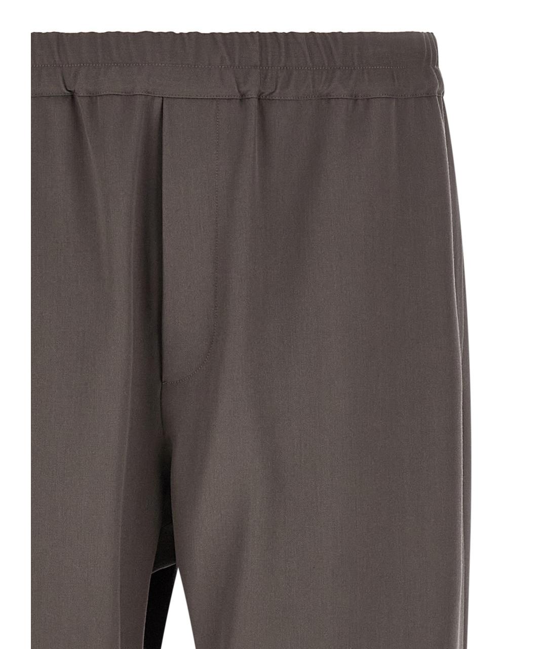 THE ROW Коричневые шерстяные повседневные брюки, фото 3