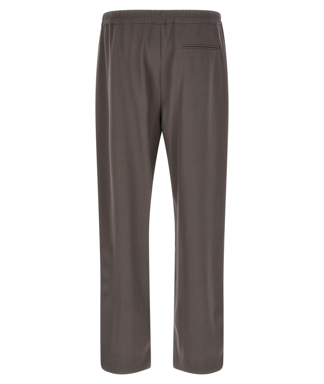 THE ROW Коричневые шерстяные повседневные брюки, фото 2