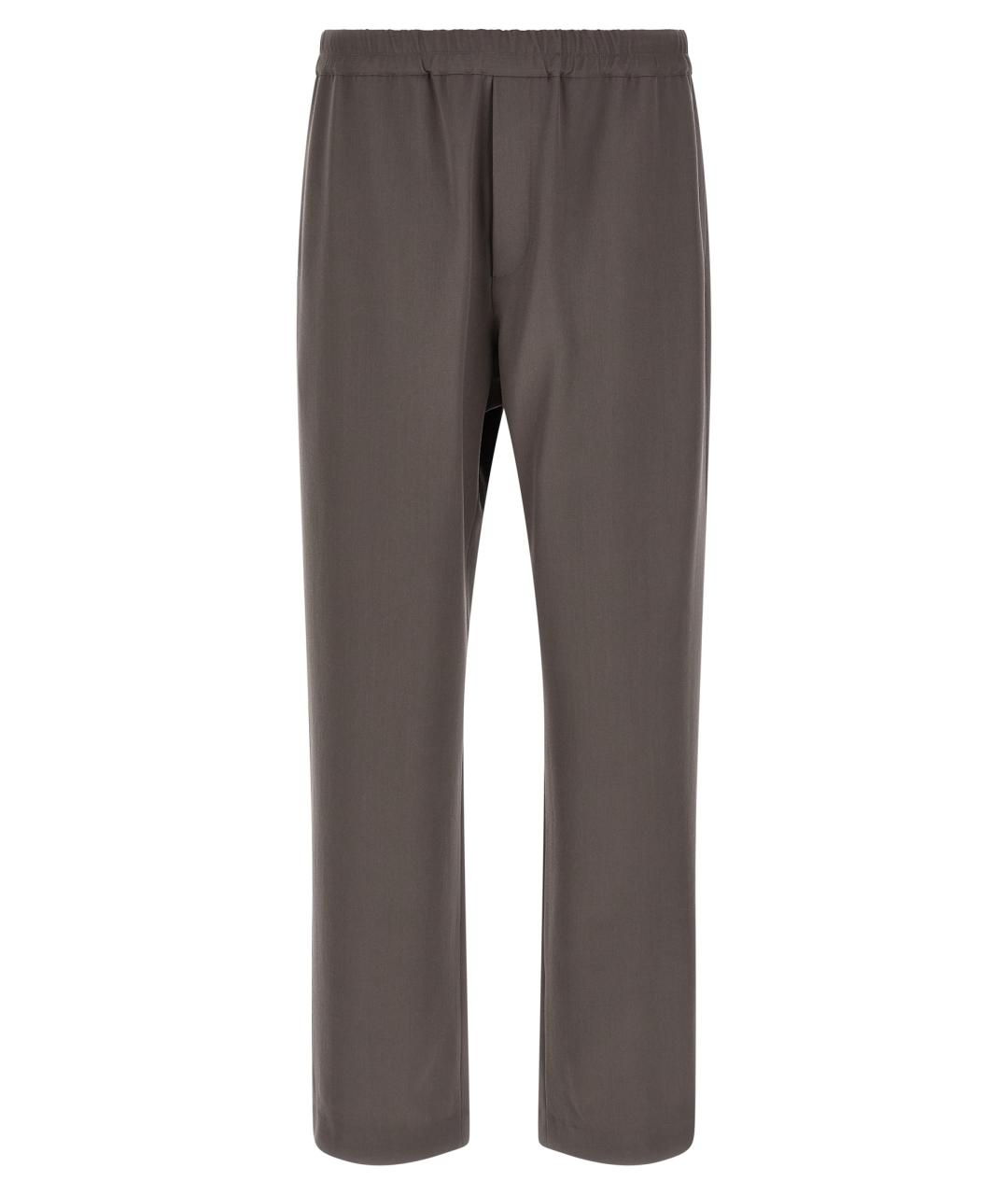 THE ROW Коричневые шерстяные повседневные брюки, фото 1