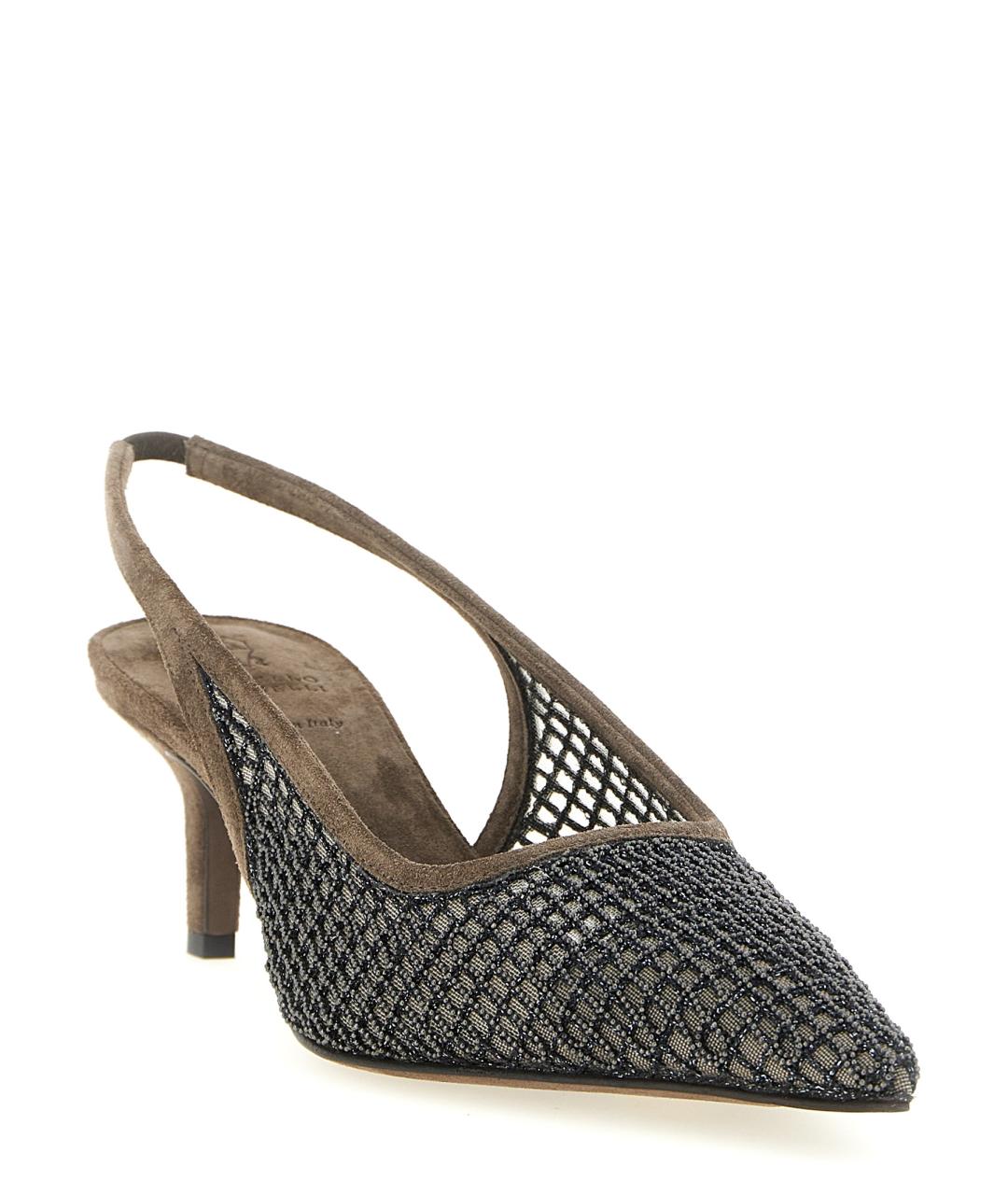 BRUNELLO CUCINELLI Коричневые кожаные туфли, фото 2