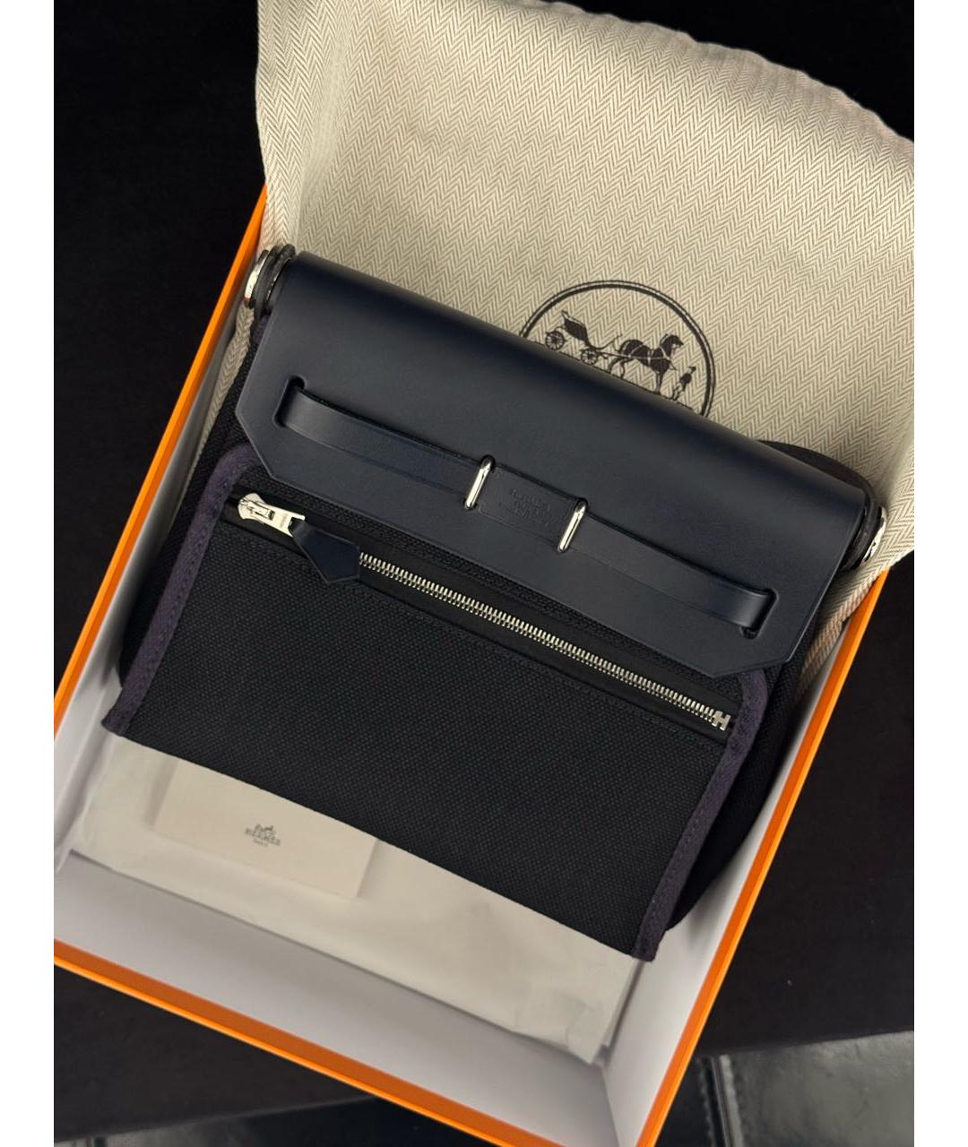 HERMES Темно-синяя сумка через плечо, фото 3