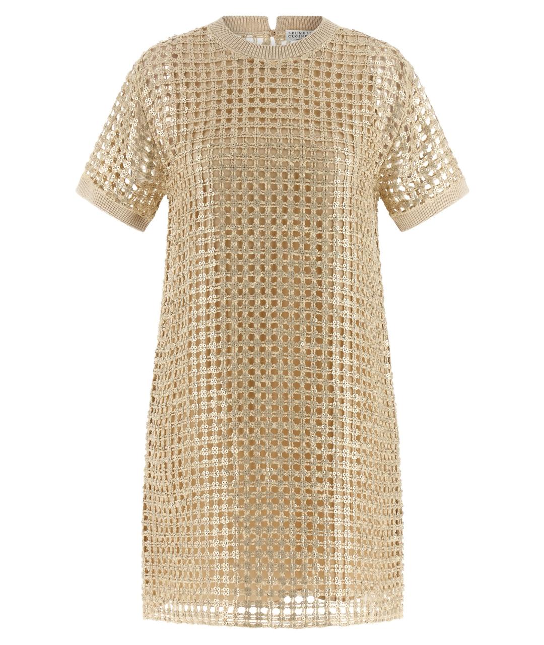 BRUNELLO CUCINELLI Мульти льняное платье, фото 1