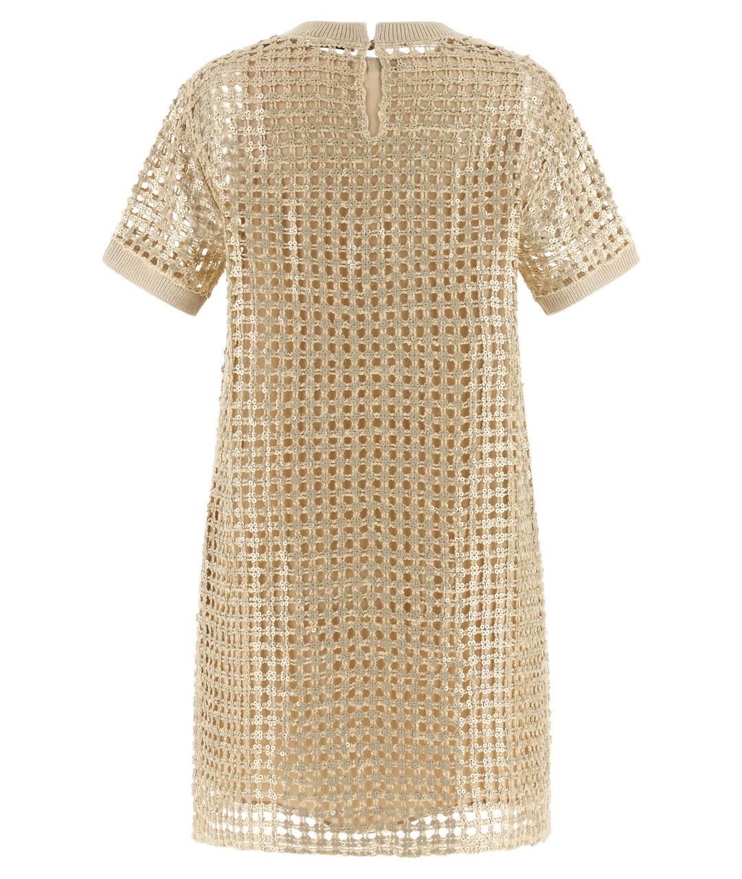 BRUNELLO CUCINELLI Мульти льняное платье, фото 2