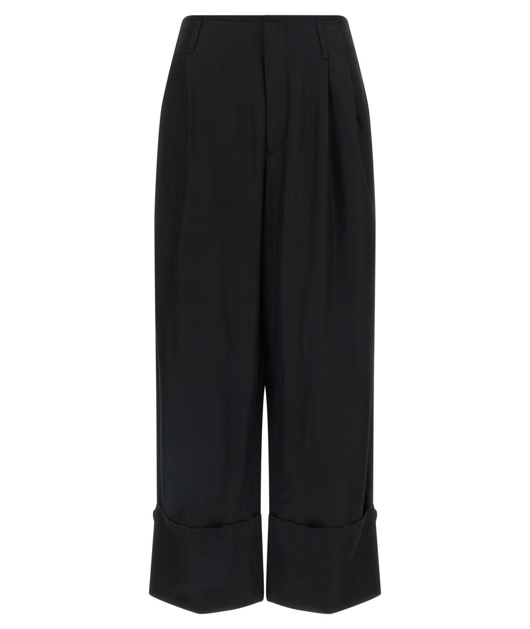 DARKPARK Черные вискозные прямые брюки, фото 1