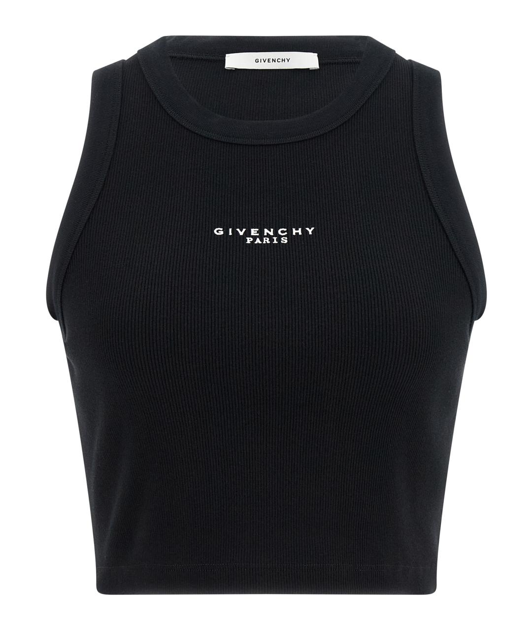 GIVENCHY Черная хлопковая майка, фото 1