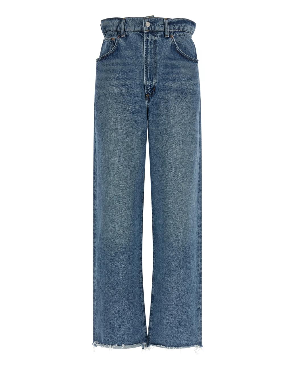AGOLDE Синие хлопковые прямые джинсы, фото 1