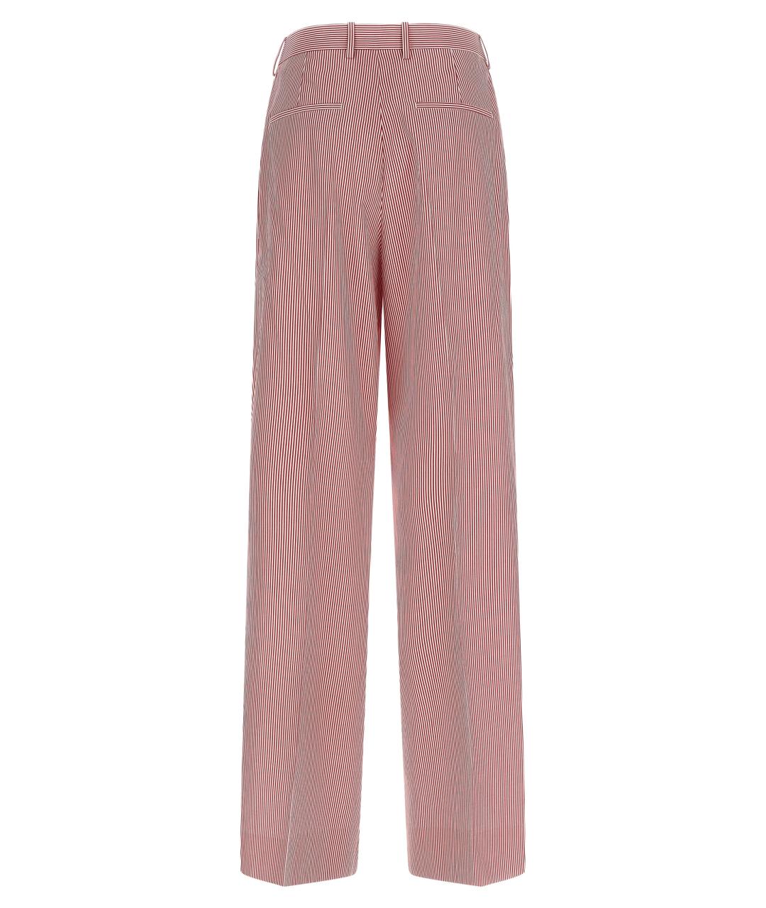 ARMARIUM Красные хлопковые прямые брюки, фото 2