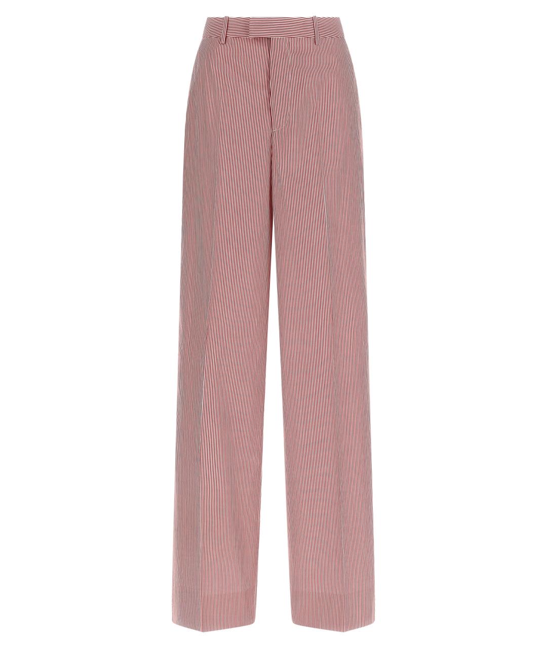 ARMARIUM Красные хлопковые прямые брюки, фото 1