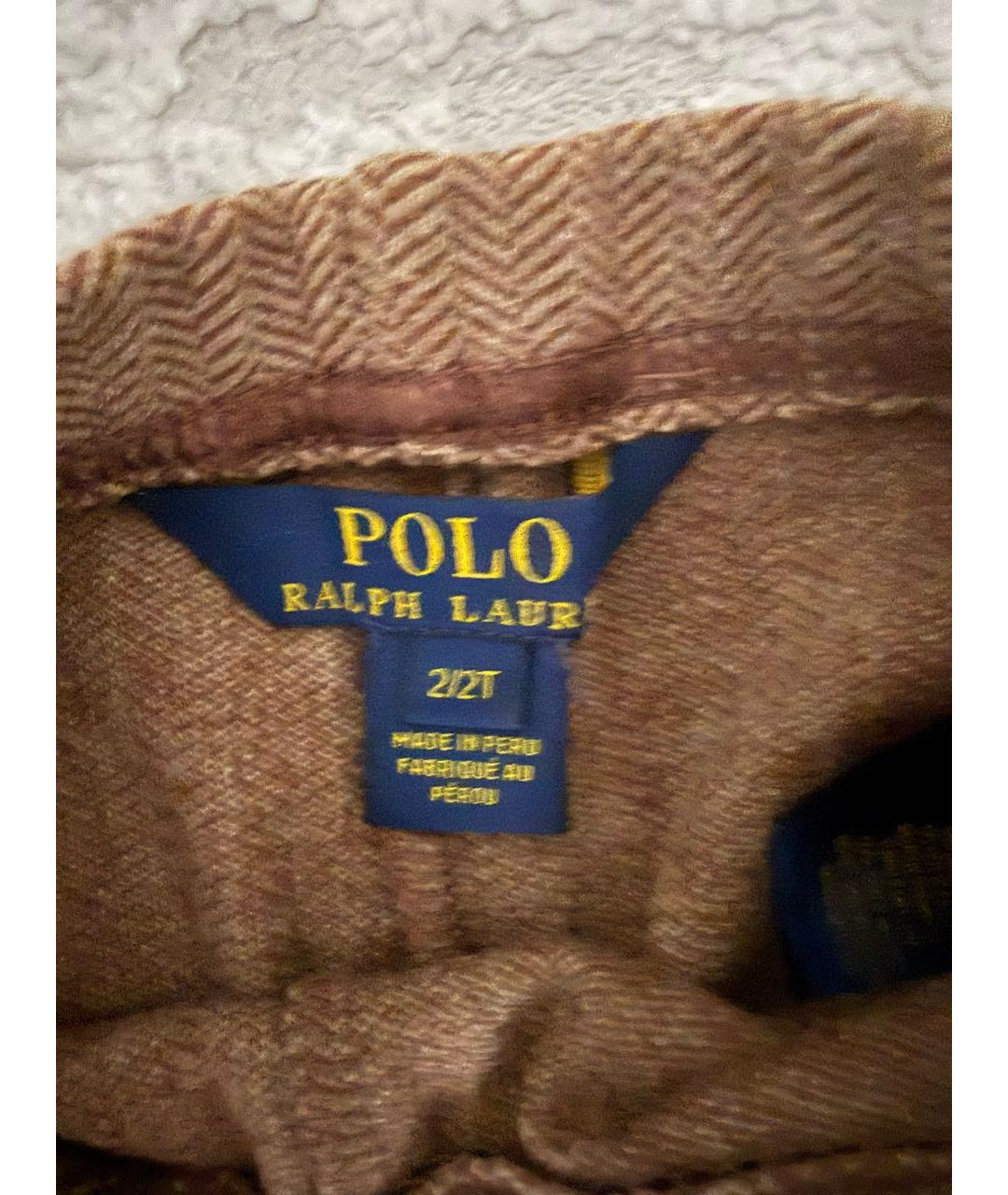 RALPH LAUREN Бежевые хлопковые брюки и шорты, фото 4