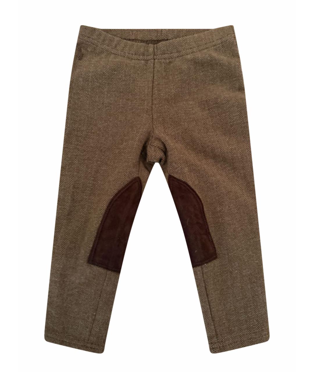 RALPH LAUREN Бежевые хлопковые брюки и шорты, фото 1