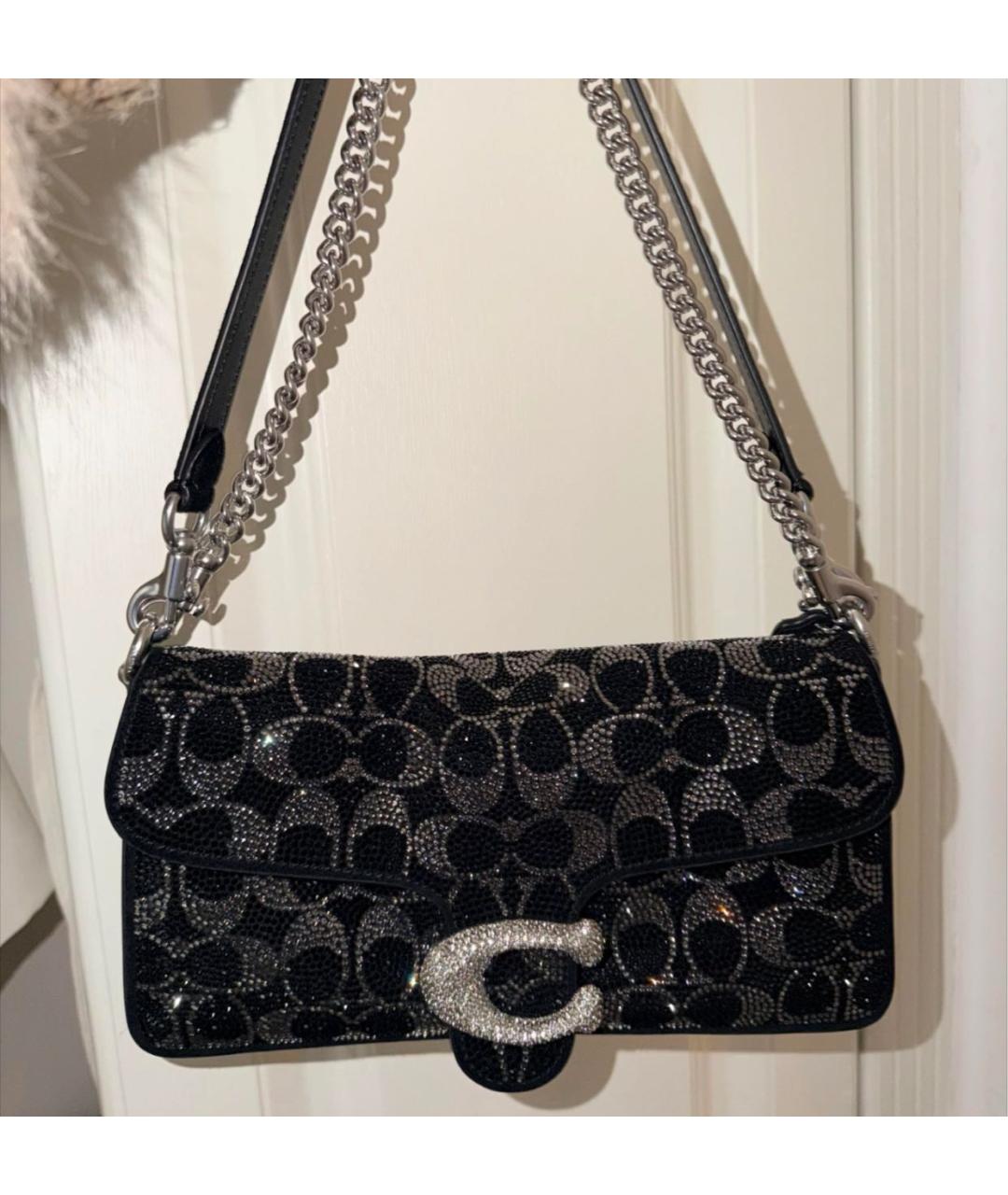 COACH Черная замшевая сумка через плечо, фото 5