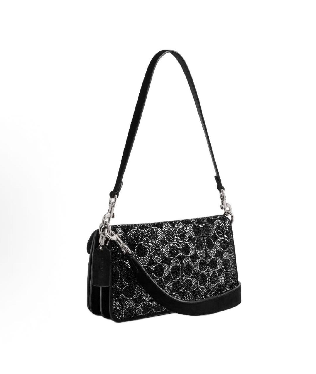 COACH Черная замшевая сумка через плечо, фото 3