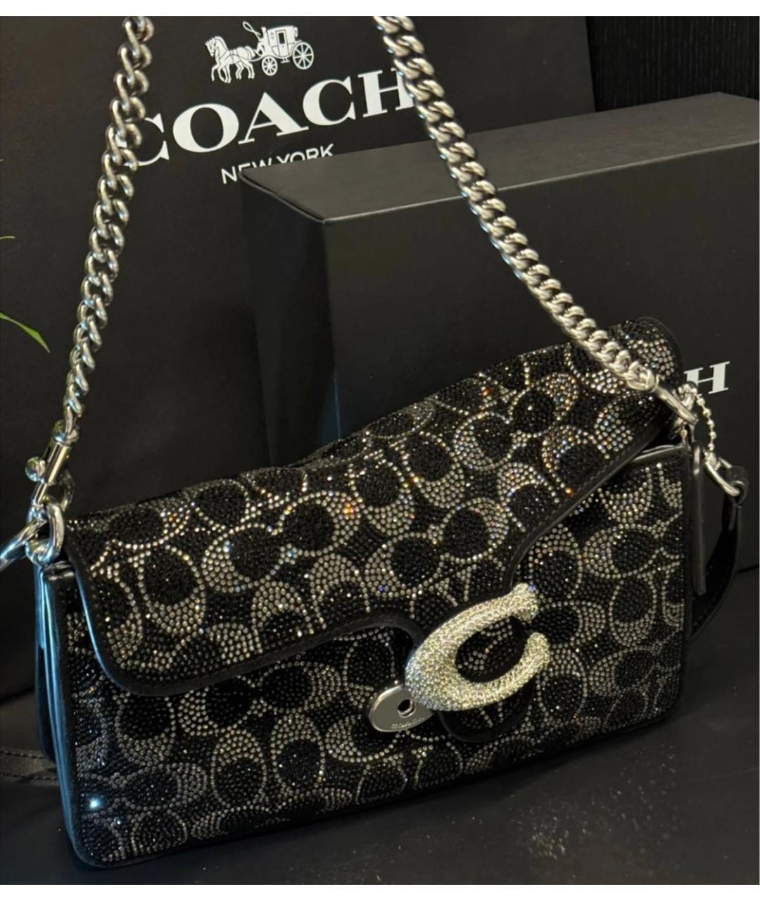 COACH Черная замшевая сумка через плечо, фото 7