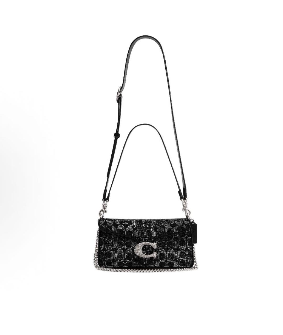 COACH Черная замшевая сумка через плечо, фото 2