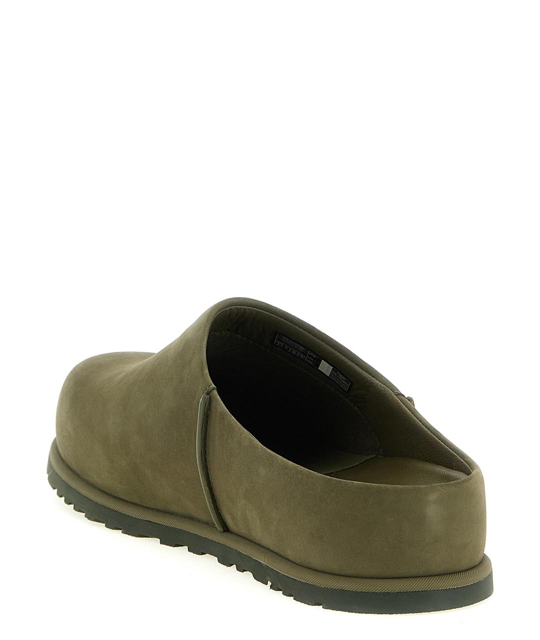 UGG AUSTRALIA Зеленые кожаные шлепанцы, фото 3