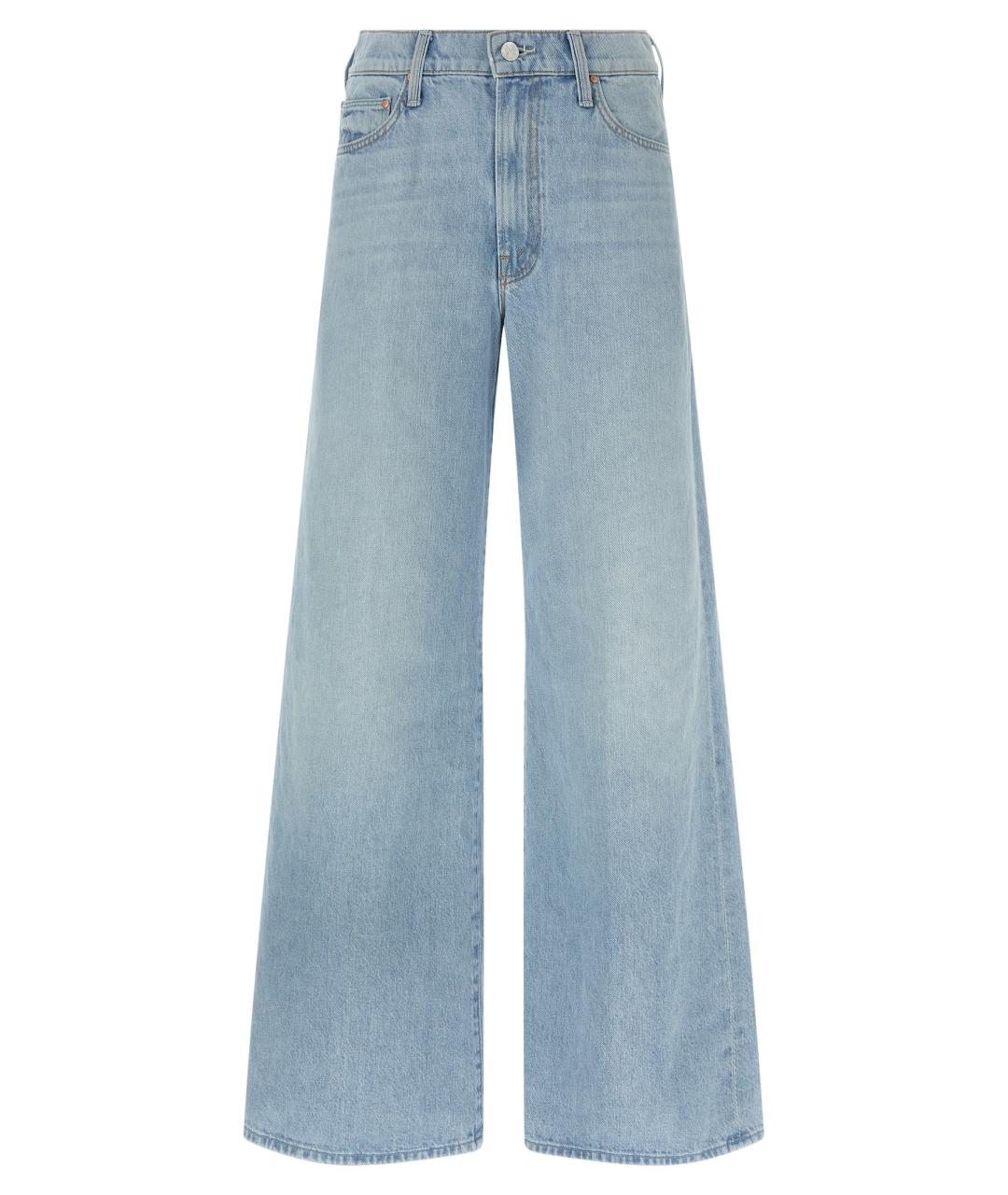 MOTHER Голубые хлопковые прямые джинсы, фото 1