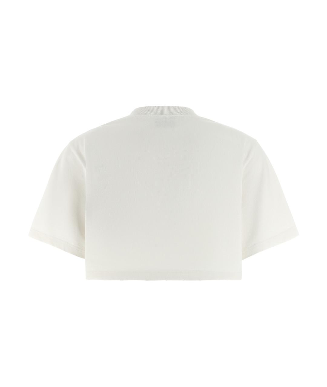 BALENCIAGA Белая хлопковая футболка, фото 2