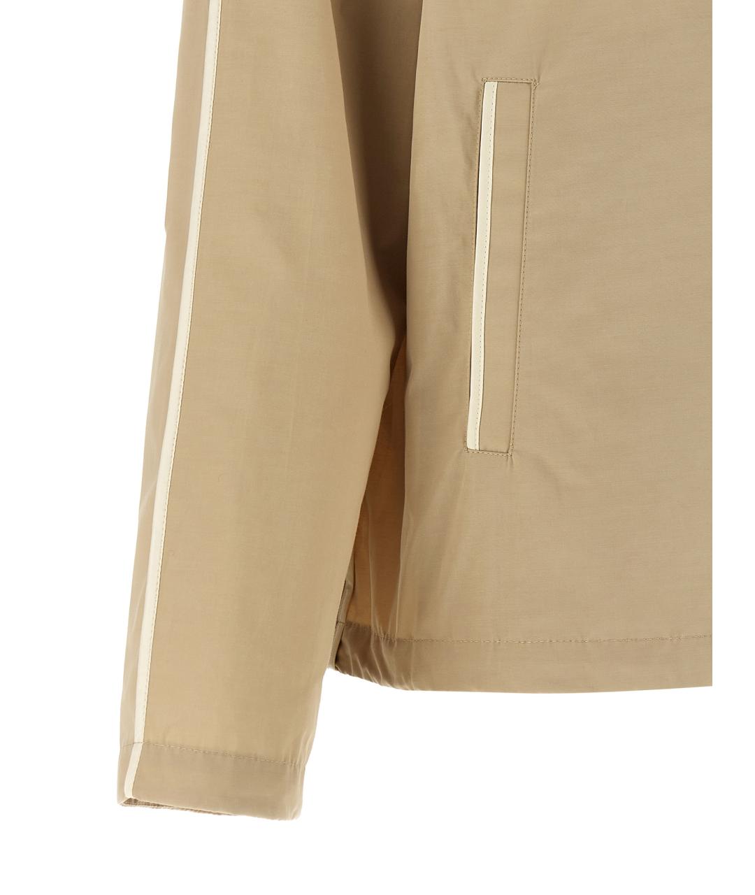 MONCLER Бежевая полиэстеровая куртка, фото 5