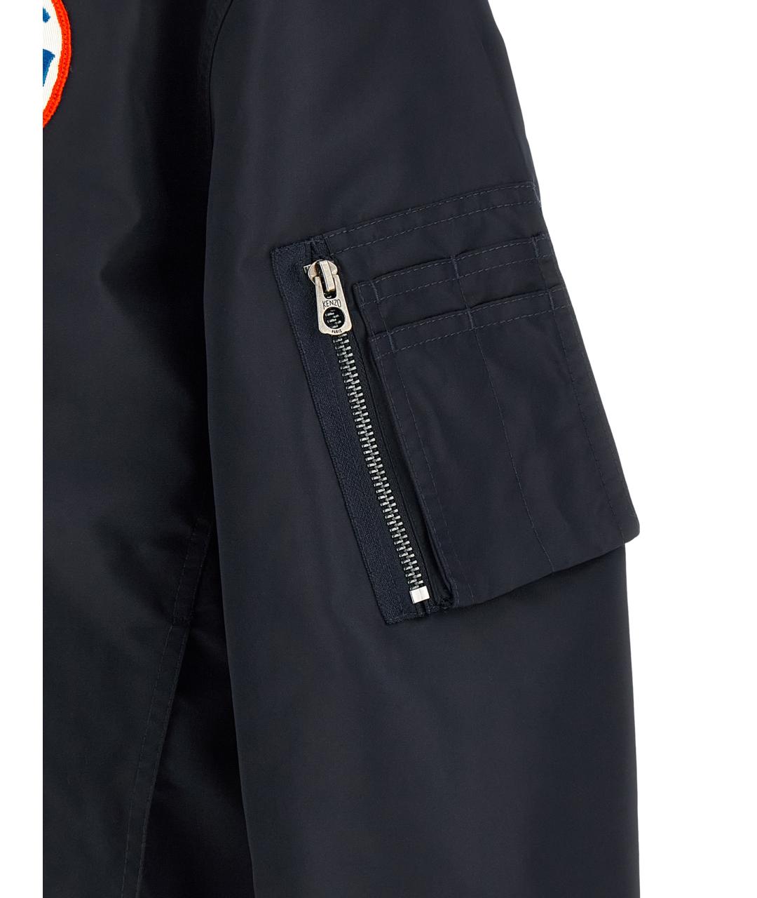 KENZO Темно-синяя полиамидовая куртка, фото 5