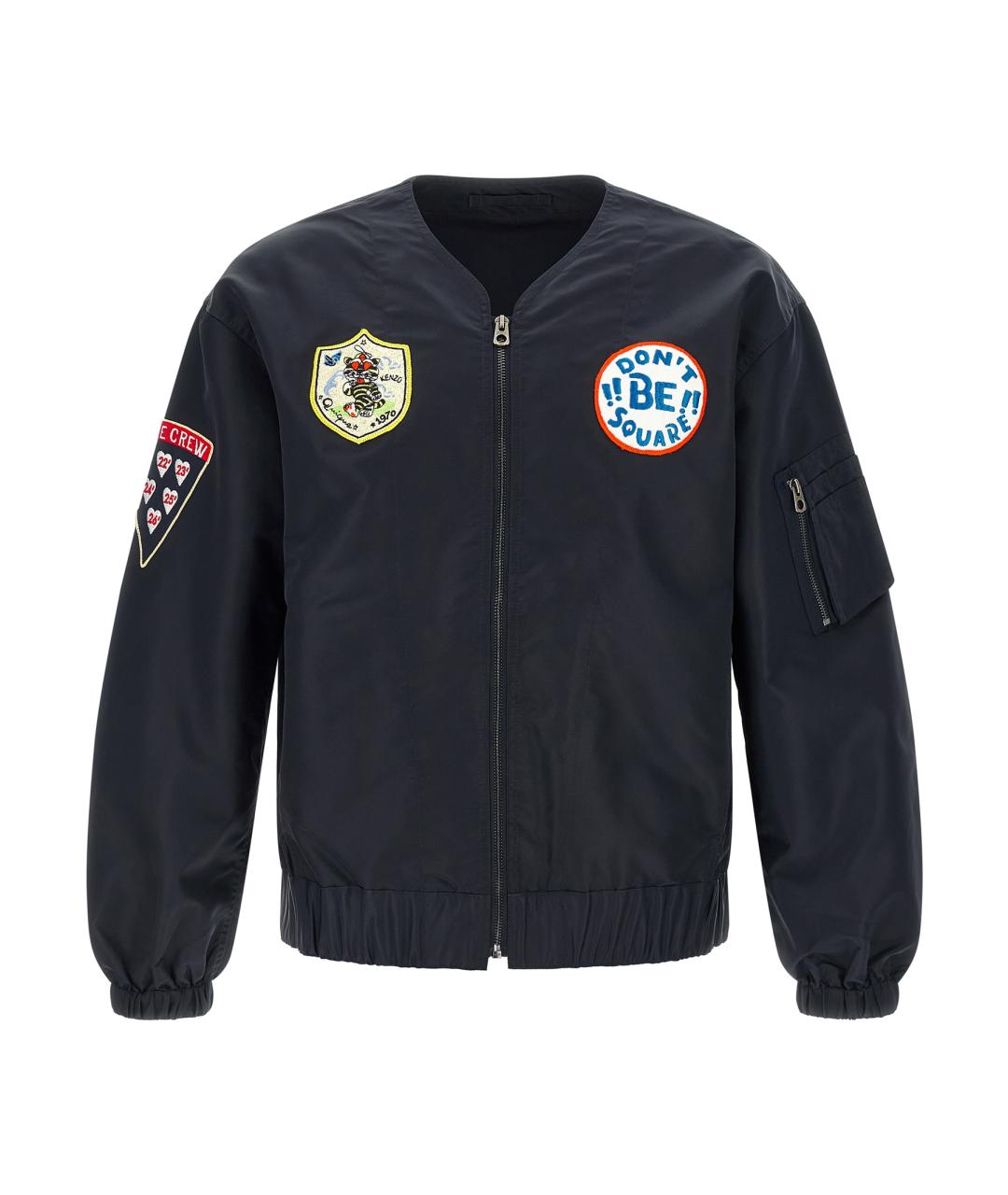 KENZO Темно-синяя полиамидовая куртка, фото 1